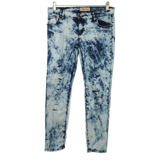 Y2k Elite Acid Wash Destroyed Jeans Waist 31" - Picture 1 of 8